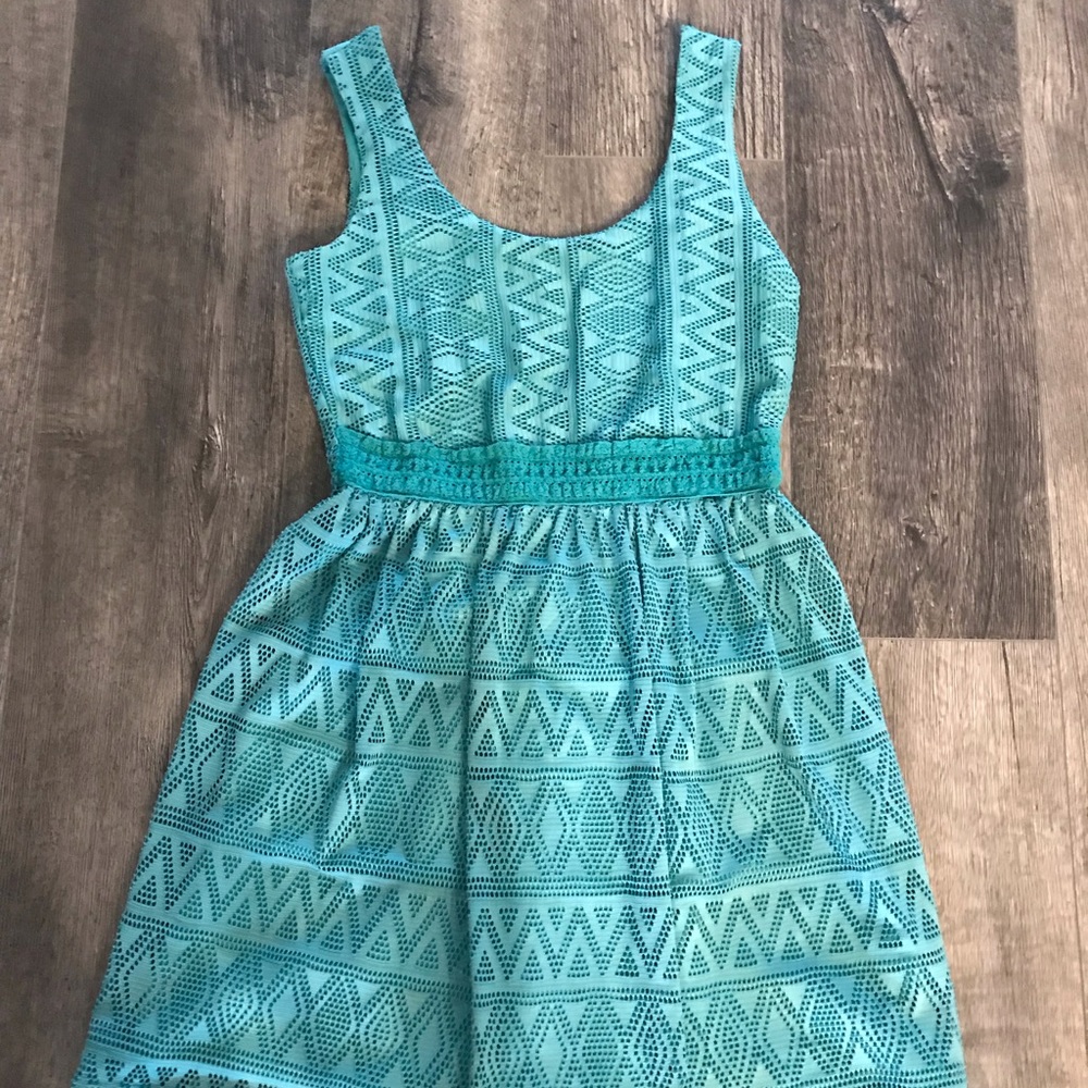 Turquoise midi dress